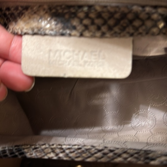 Michael Kors Snakeskin Berkeley Clutch - Picture 7 of 8